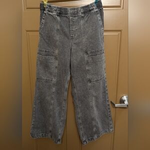 Gap Pull On Wide Leg Jeans. Size Large .